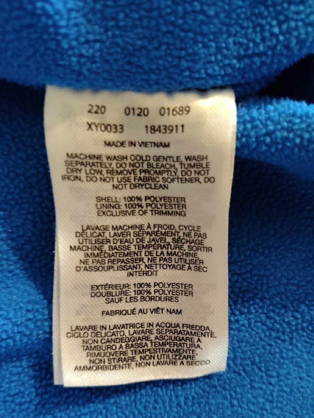 Columbia Kids Black Hooded Jacket with Blue Fleece Lining - Picture 7 of 14